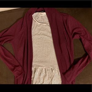 Burgundy cardigan